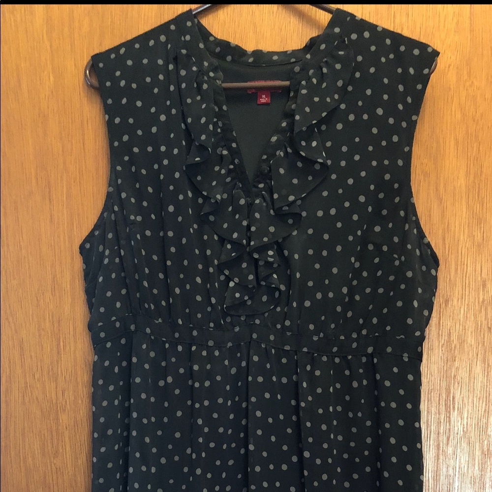 Merona Black Sleeveless Polka-Dot Dress size XL